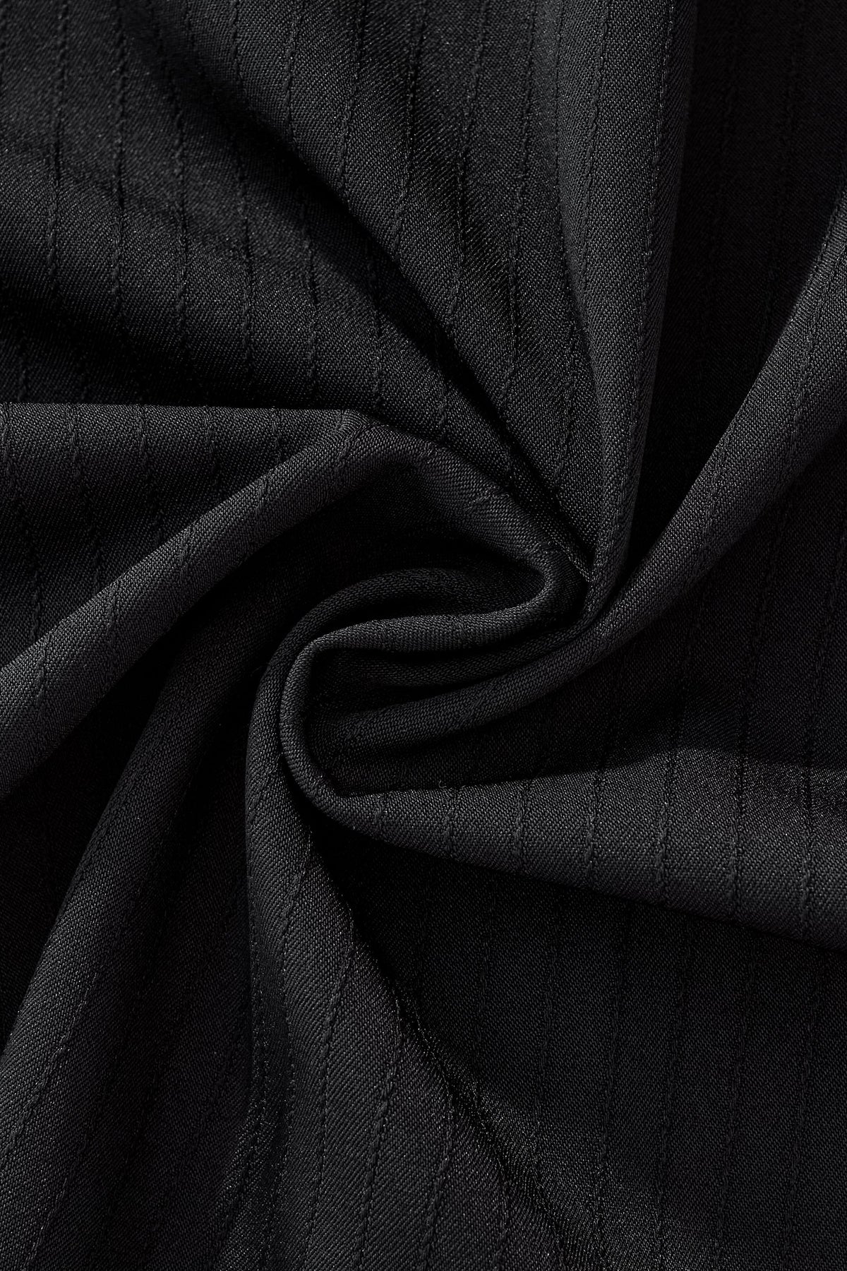 Barocco Flow Men's Textured Shirt & Pants Set - Black
