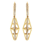 14K Yellow Gold 5/8 Cttw Diamond Geometrical Pillar Drop and Dangle Earrings (G-H Color, SI1-SI2 Clarity)