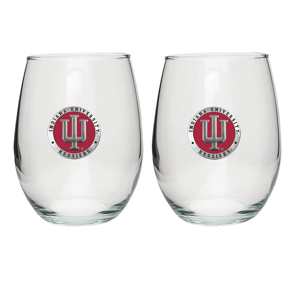 Indiana Hoosiers Stemless Goblets (Set of 2)