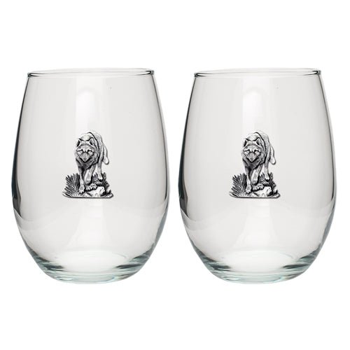 Wolf Stemless Goblets (Set of 2)