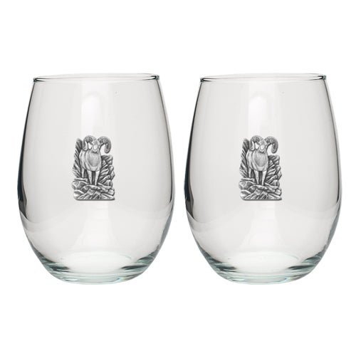 Bighorn Sheep Stemless Goblets (Set of 2)