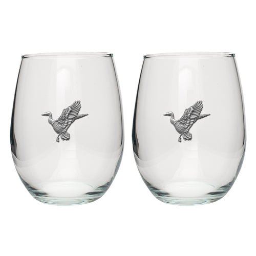 Mallard Ducks Stemless Goblets (Set of 2)