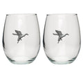 Pintail Duck Stemless Goblets (Set of 2)