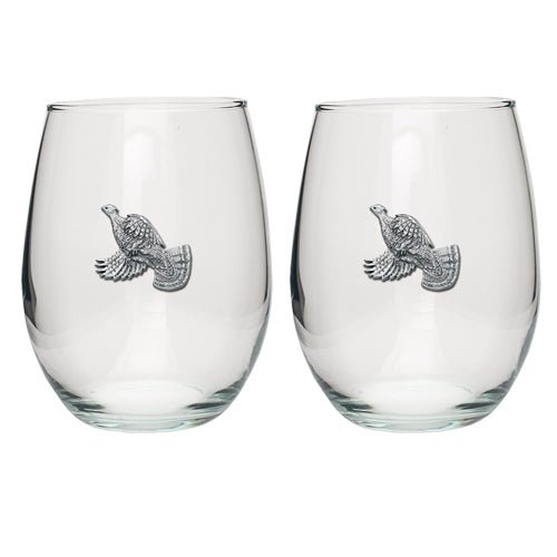 Ruffed Grouse Stemless Goblets (Set of 2)