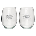 Rhino Stemless Goblets (Set of 2)