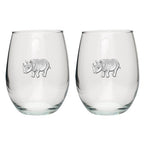 Rhino Stemless Goblets (Set of 2)
