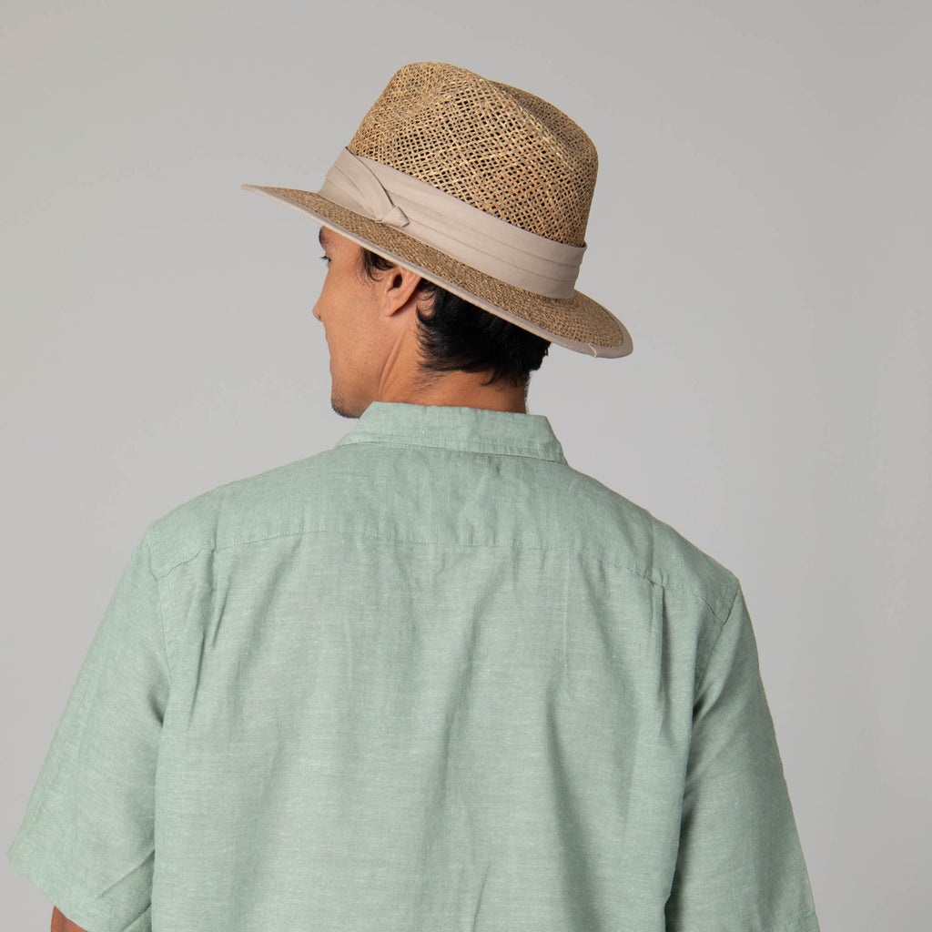 Mens Two Tone Rolled Brim Fedora