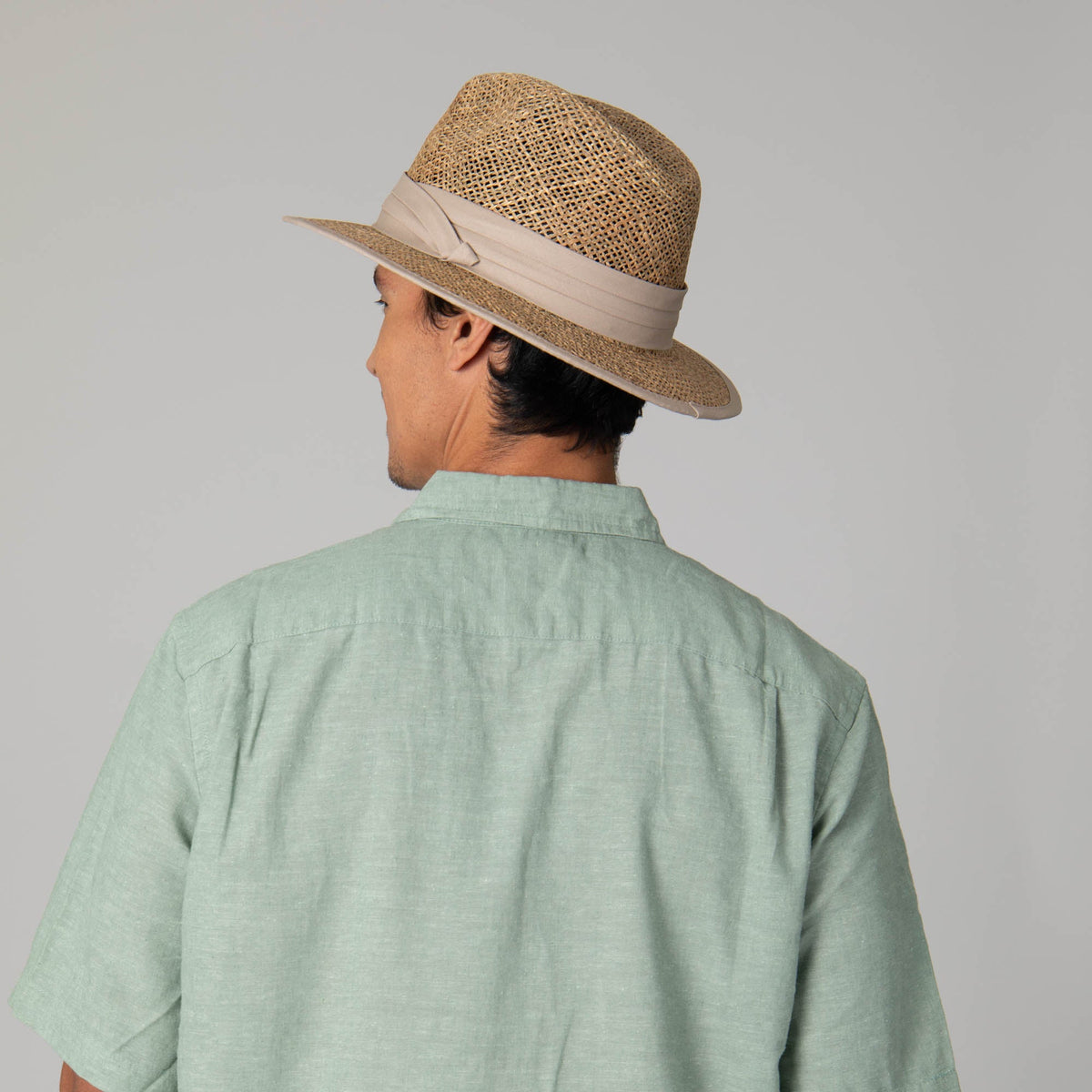 Mens Two Tone Rolled Brim Fedora