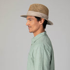 Mens Two Tone Rolled Brim Fedora