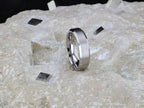 SHIRE Titanium Men’s Flat Wedding Ring, Brushed Center with Polished Beveled Edges — 6mm & 8mm