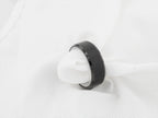 SIGMA Black Tungsten Brushed Center Men’s Wedding Band with Polished Beveled Edges & White Interior - 8mm