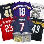 Autographed/Signed Football SILVER Series 3 Jersey Mystery Box with PSA JSA or Beckett COA