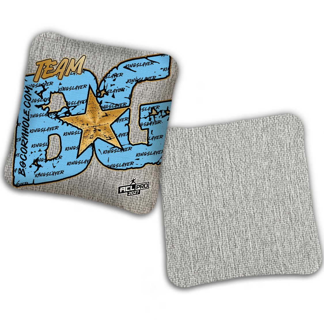 2027 ACL - BG Kingslayer "Big BG Colormatch" - Pro Stamped Cornhole Bags - SET OF 4 BAGS