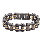 SK1155 Two Tone Black Gold 3/4" Wide Double Link