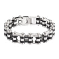 SK1250 Two Tone Silver Black Bracelet