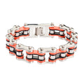 SK1260 Tri-Color Silver Orange Black Bracelet
