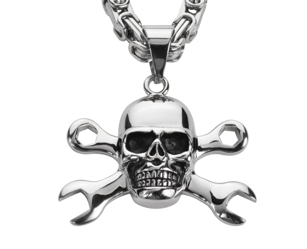 SK1424 Skull 2 1/4" Tall with Chain