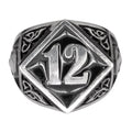 SK1713 12 Ring Stainless Steel Motorcycle Biker Jewelry
