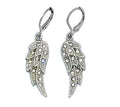 SK2235B Wing  Earrings Bling Lever Back