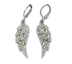 SK2235B Wing  Earrings Bling Lever Back