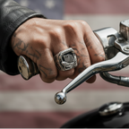 Men’s American Pride Eagle Flag Ring – Stainless Steel Patriotic Biker Ring