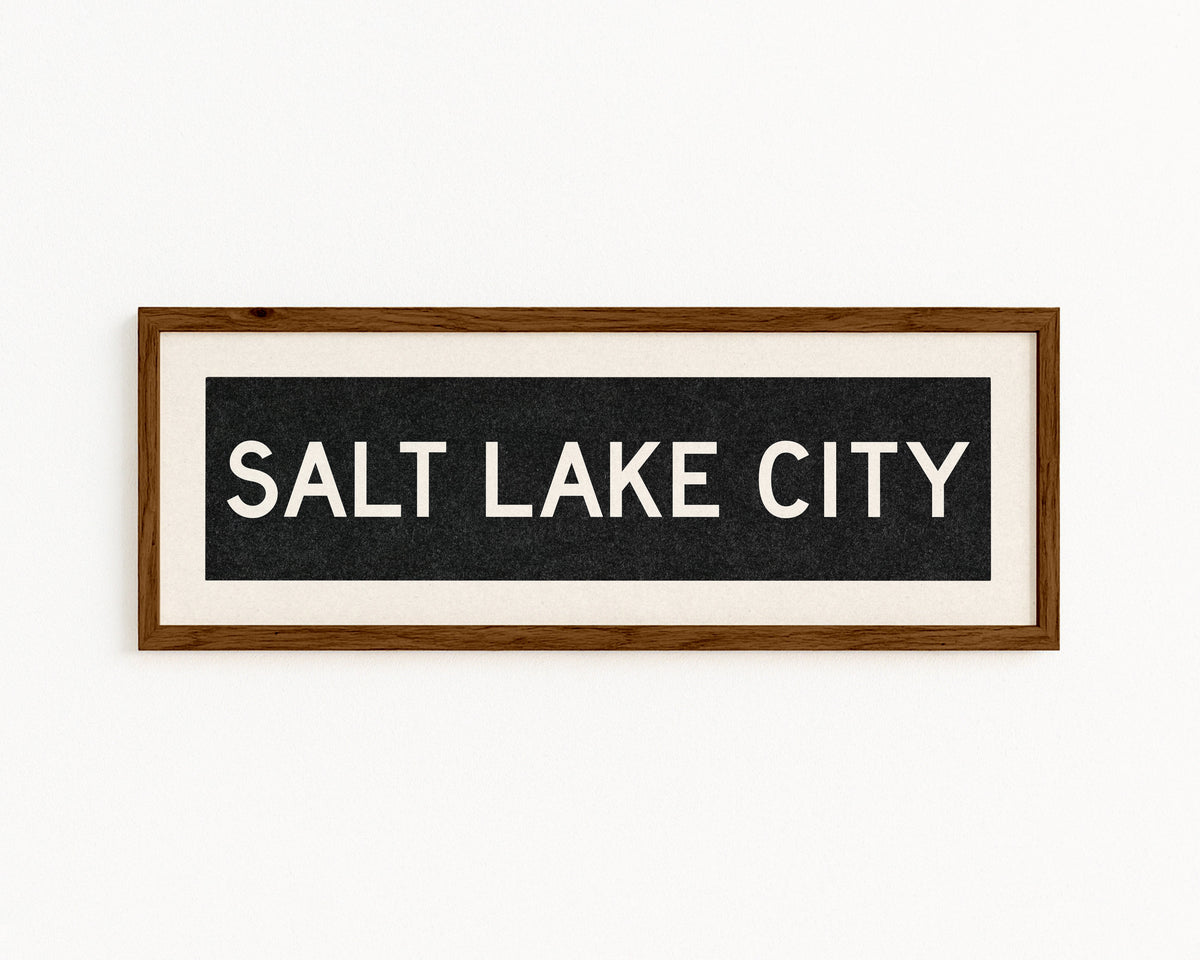 Framed Salt Lake City Utah Bus Scroll