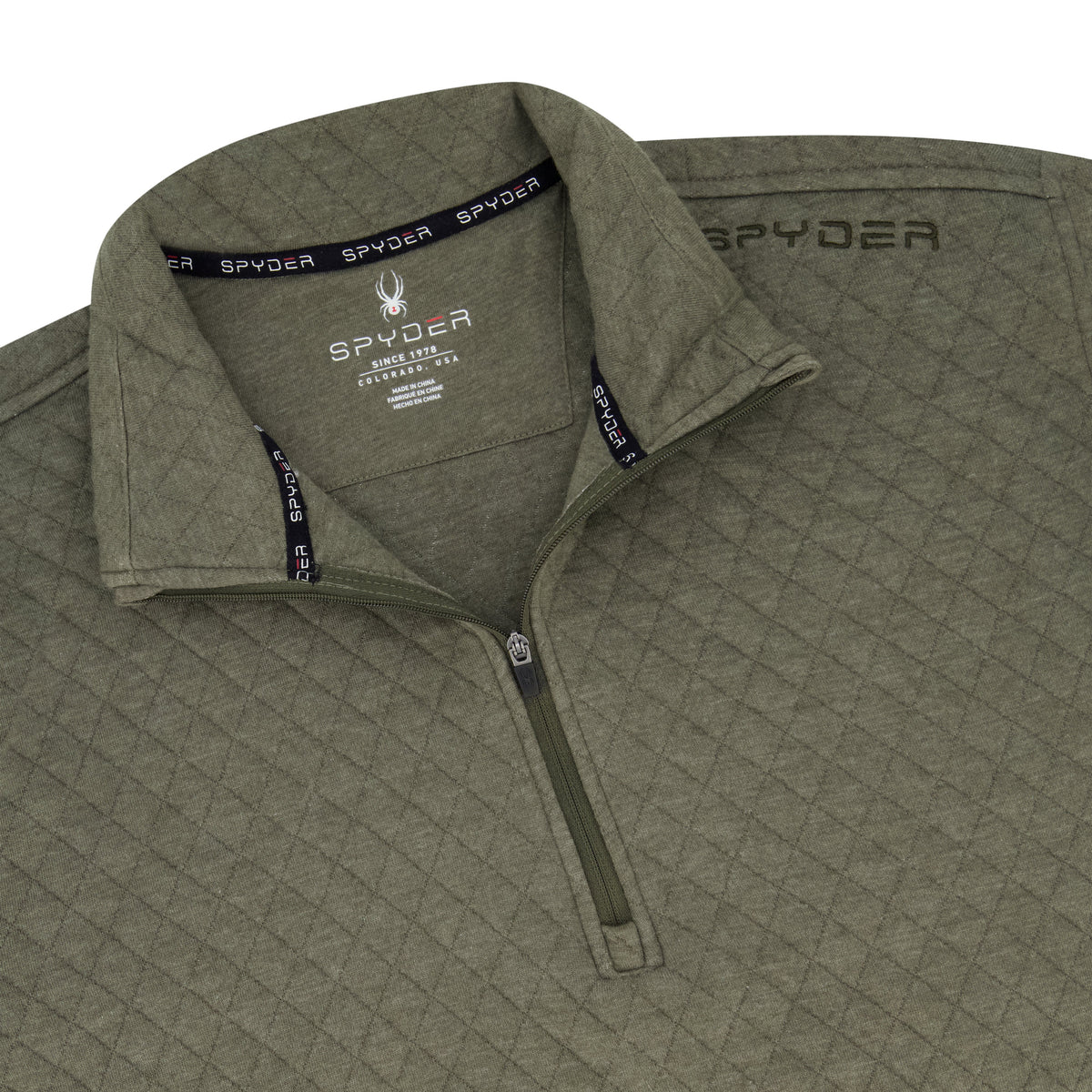SPYDER Men's Diamond Quilt Quarter Zip