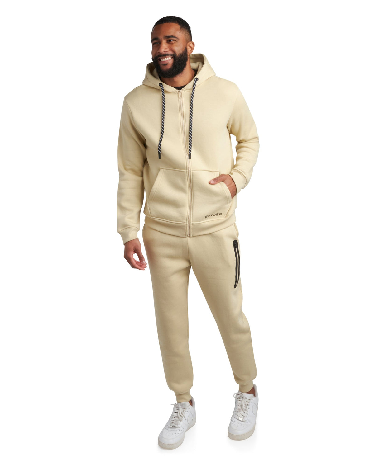 SPYDER Mens Fleece Full Zip Jogger Set
