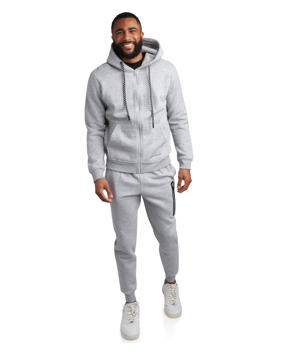 SPYDER Mens Fleece Full Zip Jogger Set