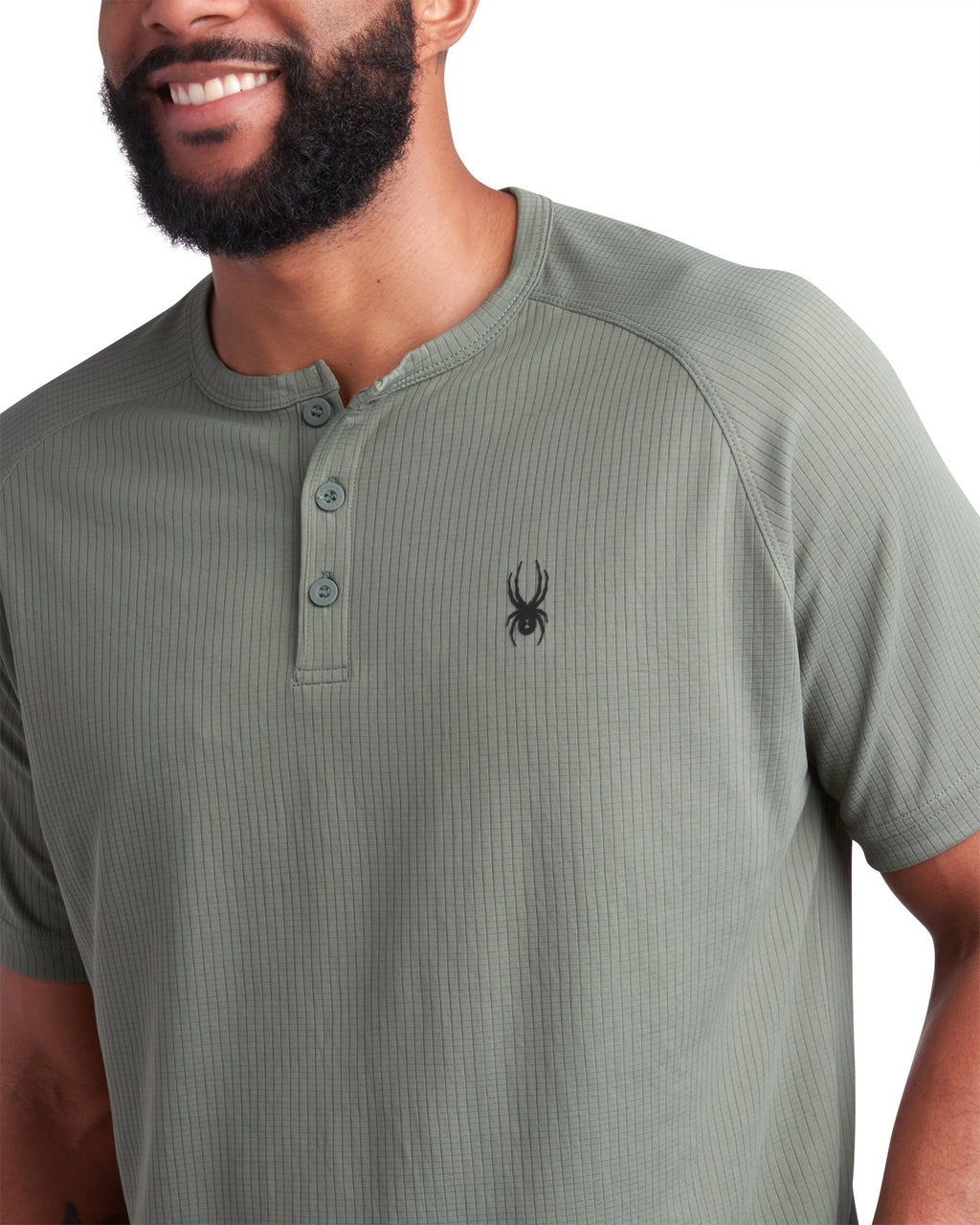 Men's Short Sleeve Henley - Spruce Green