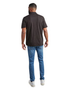 Men's Short Sleeve Tech Pique - Heather Black