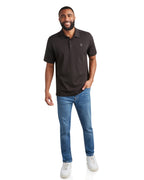 Men's Short Sleeve Tech Pique - Heather Black