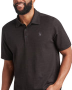 Men's Short Sleeve Tech Pique - Heather Black