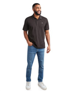 Men's Short Sleeve Tech Pique - Heather Black