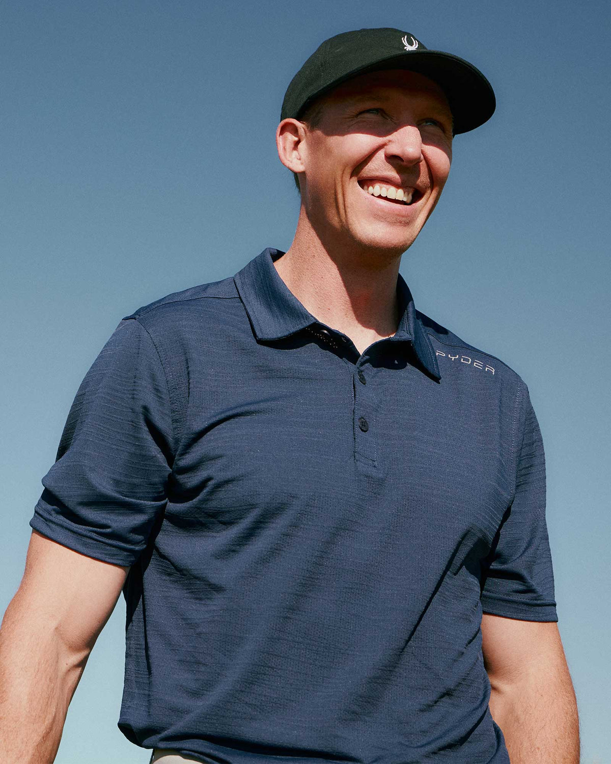 Men's Short Sleeve Jacquard - Navy