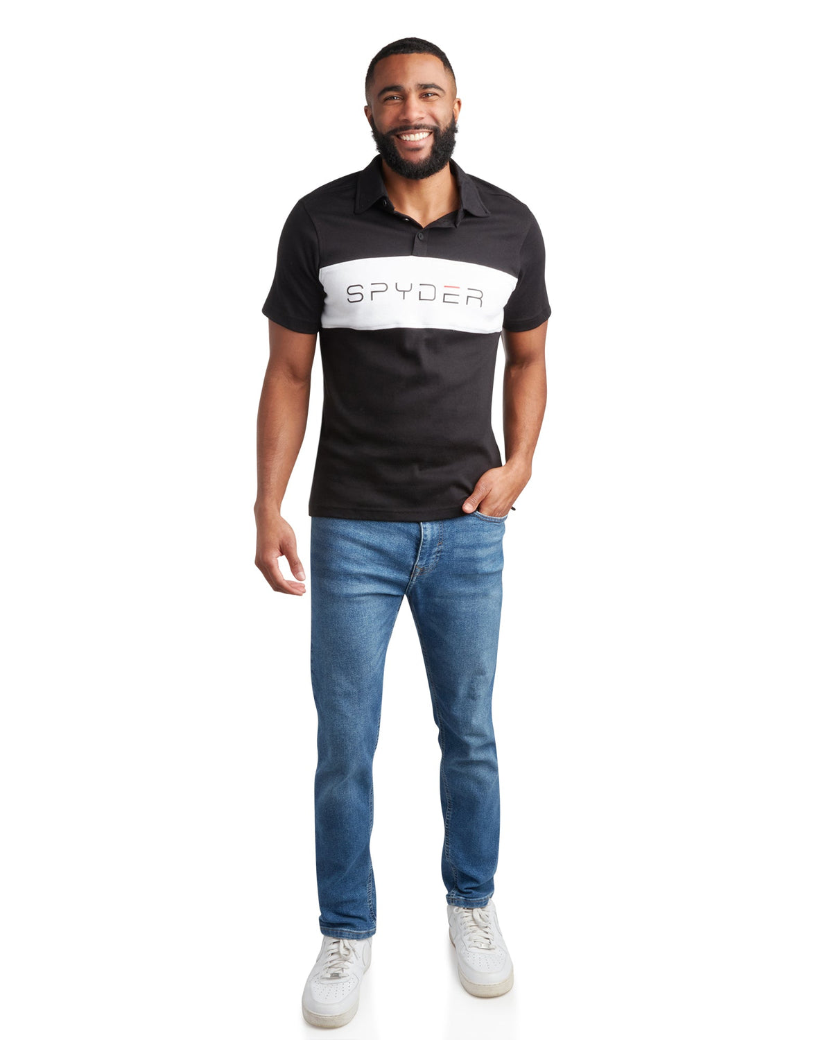 SPYDER Men's Short Sleeve Interlock Color Block