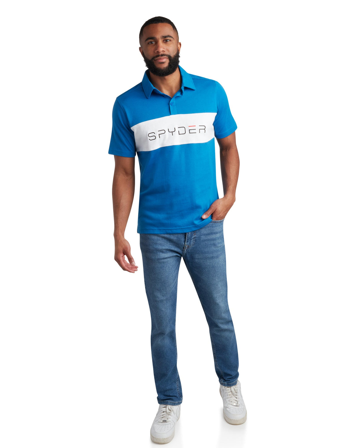 SPYDER Men's Short Sleeve Interlock Color Block