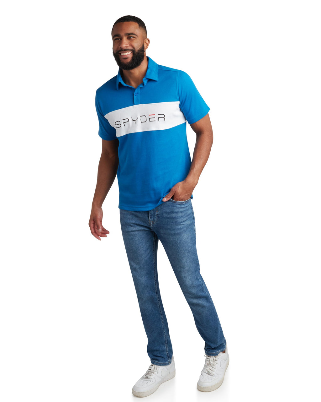 SPYDER Men's Short Sleeve Interlock Color Block