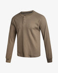 Men's Waffle Long Sleeve Henley - Timber