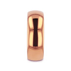SOL Traditional Domed Rose Gold–Plated Tungsten Carbide Wedding Ring, 4mm–8mm