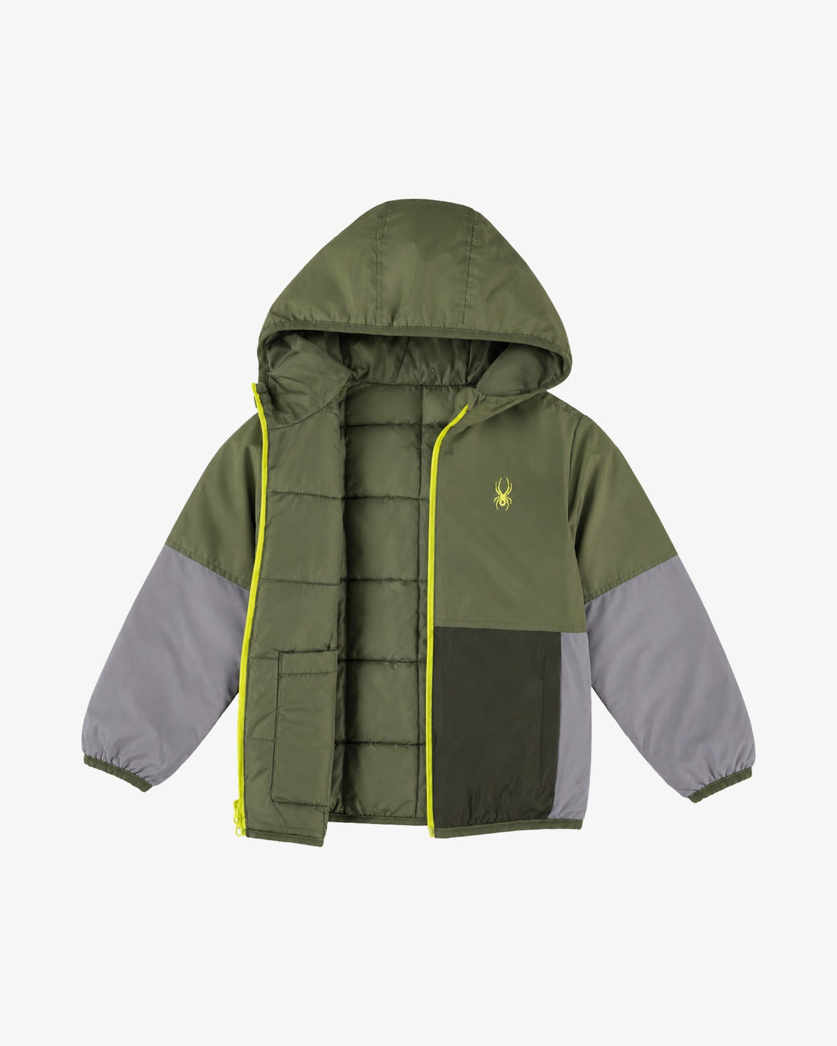 Boys' Reversible Puffer - Dusty Green