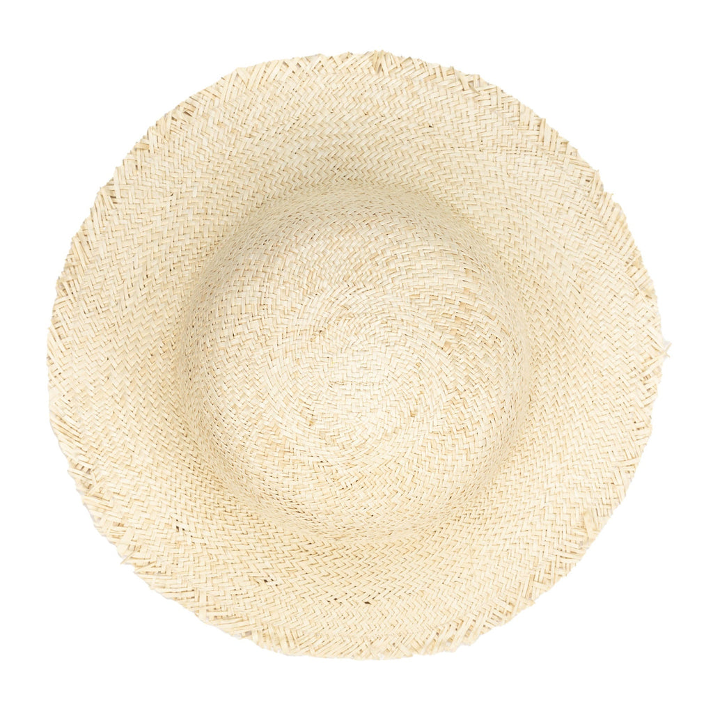 Naturalist - Palm Straw Bucket with Raw Edge