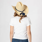 Annie - Woven Toyo Straw Cowboy with Wire Brim