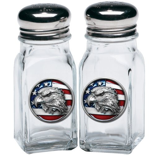 Eagle Head w/ Flag Salt & Pepper Shakers