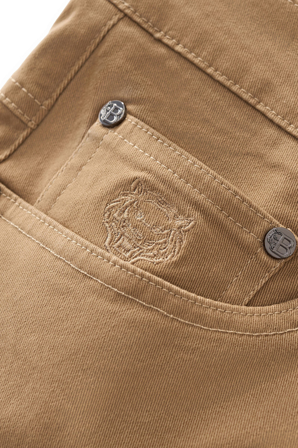 Barocco Apex Men's Stretch Shorts - Khaki