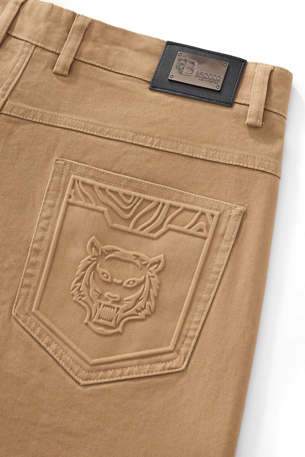 Barocco Apex Men's Stretch Shorts - Khaki