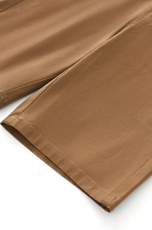 Barocco Apex Drawstring Men's Stretch Shorts - Khaki