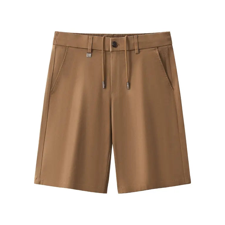 Barocco Apex Drawstring Men's Stretch Shorts - Khaki