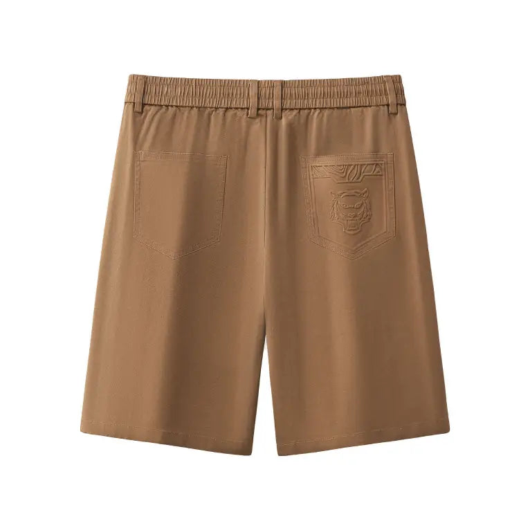 Barocco Apex Drawstring Men's Stretch Shorts - Khaki
