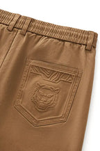 Barocco Apex Drawstring Men's Stretch Shorts - Khaki
